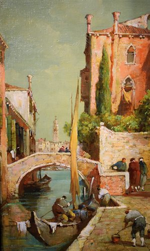 Coppia di vedute veneziane